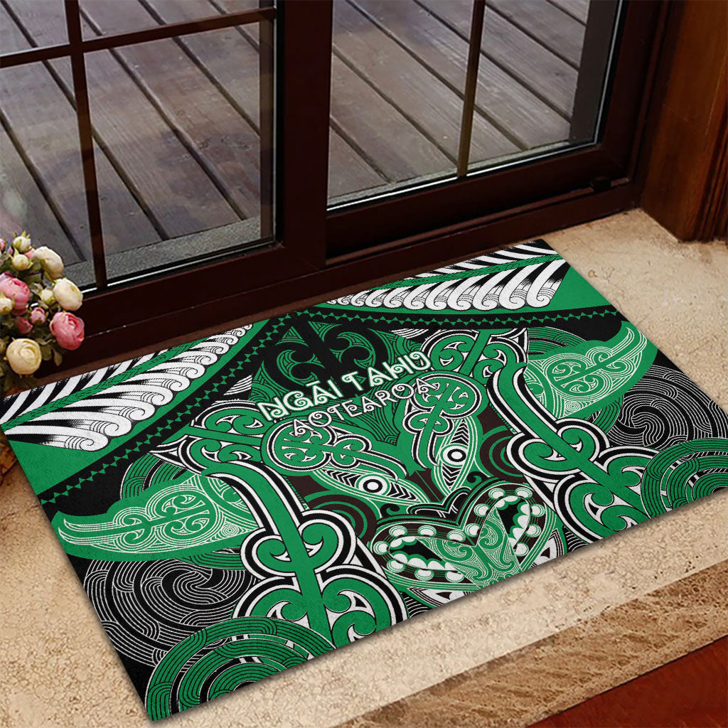 Aotearoa Iwi Ngai Tahu Rubber Doormat Maori Kowhaiwhai Pattern LT19 - Polynesian Pride