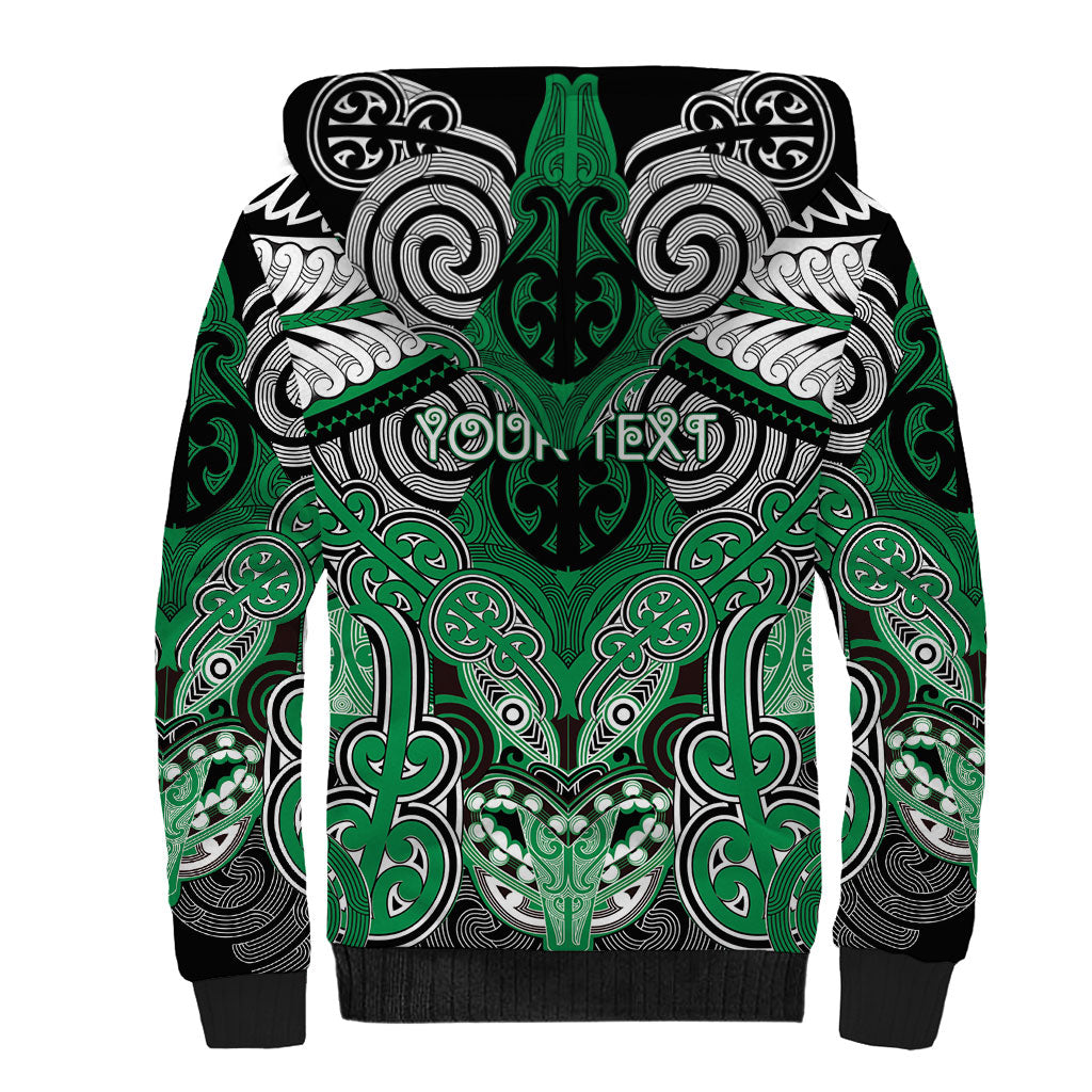 Aotearoa Iwi Ngai Tahu Personalised Sherpa Hoodie Maori Kowhaiwhai Pattern LT19 - Polynesian Pride