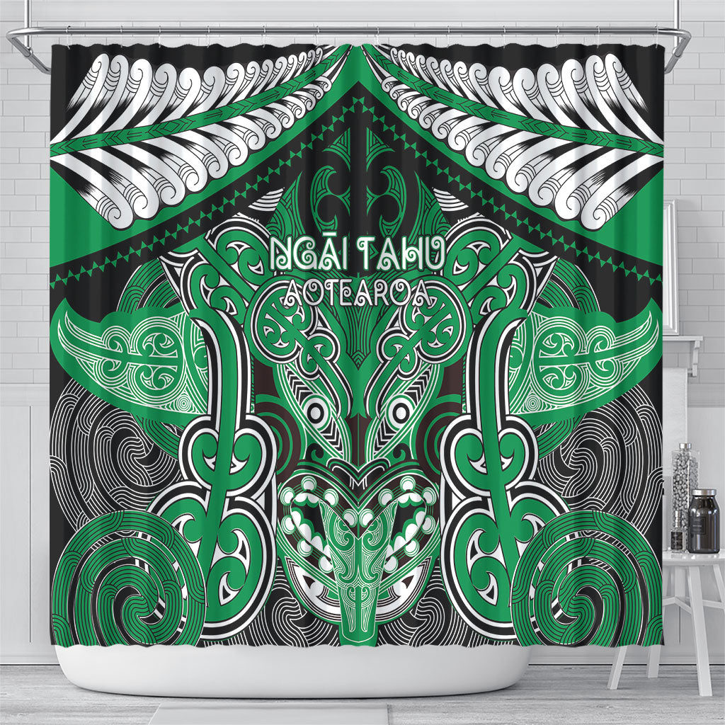 Aotearoa Iwi Ngai Tahu Shower Curtain Maori Kowhaiwhai Pattern LT19 - Polynesian Pride