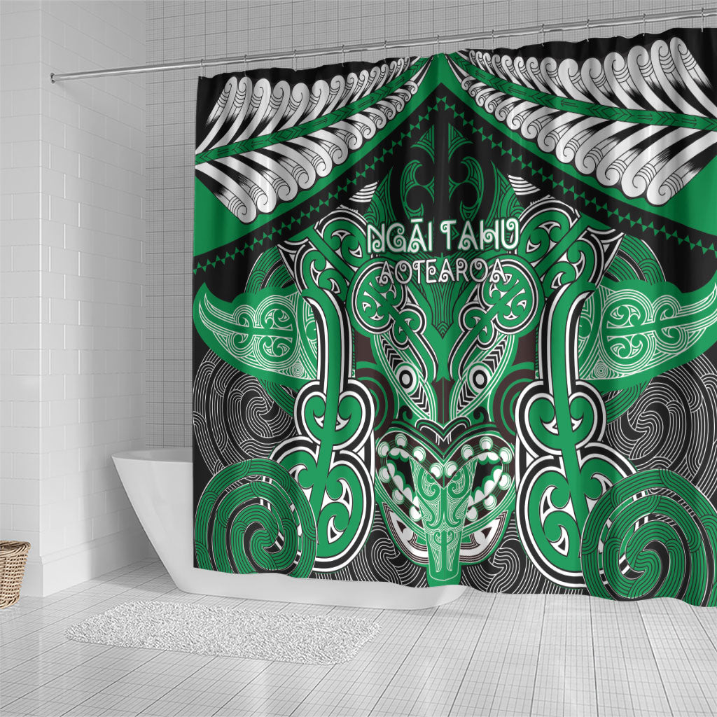 Aotearoa Iwi Ngai Tahu Shower Curtain Maori Kowhaiwhai Pattern LT19 - Polynesian Pride