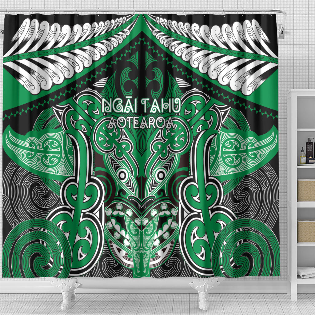 Aotearoa Iwi Ngai Tahu Shower Curtain Maori Kowhaiwhai Pattern LT19 - Polynesian Pride