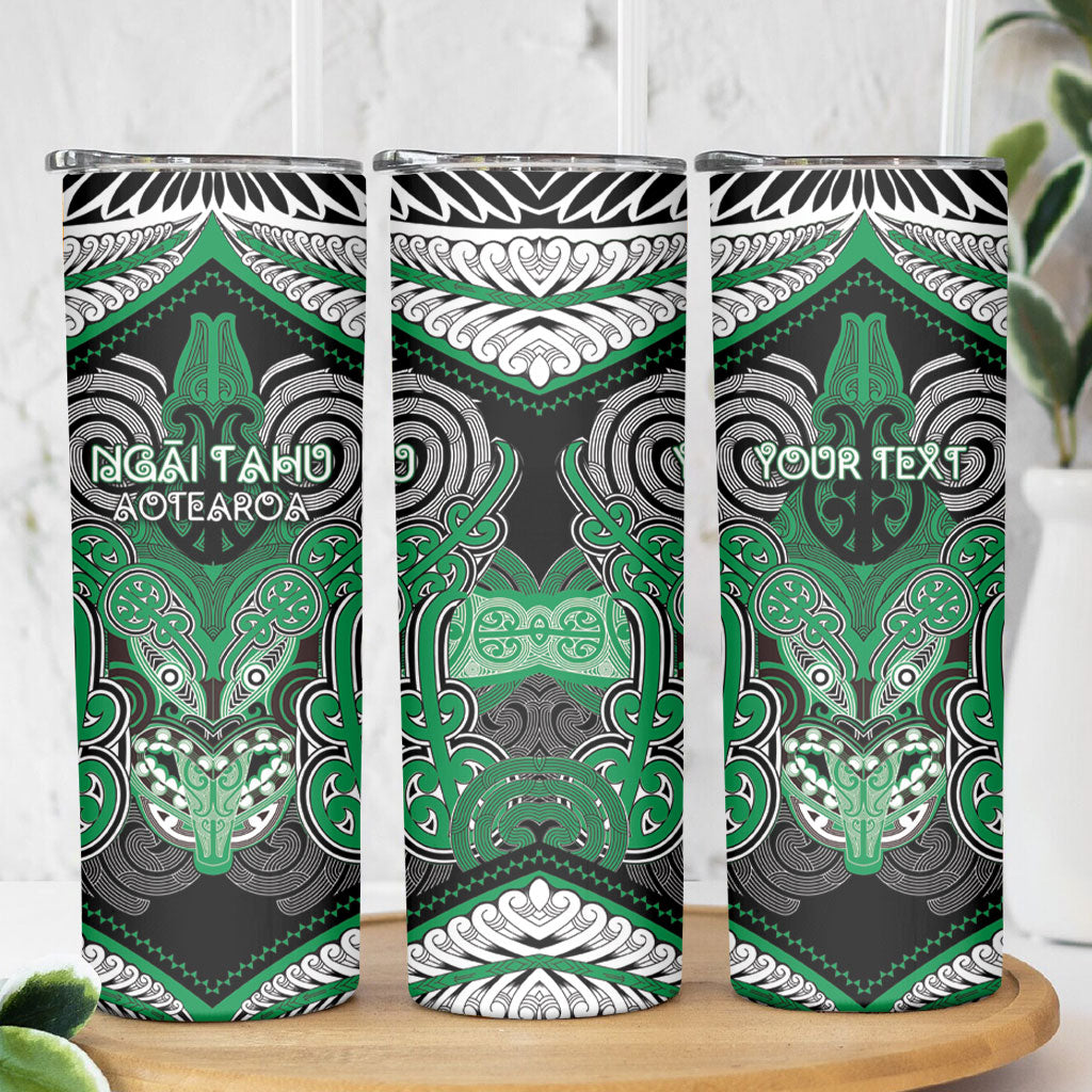 Aotearoa Iwi Ngai Tahu Personalised Skinny Tumbler Maori Kowhaiwhai Pattern LT19 - Polynesian Pride