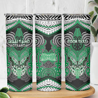 Aotearoa Iwi Ngai Tahu Personalised Skinny Tumbler Maori Kowhaiwhai Pattern LT19 - Polynesian Pride