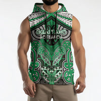 Aotearoa Iwi Ngai Tahu Personalised Sleeveless Hoodie Maori Kowhaiwhai Pattern LT19 - Polynesian Pride