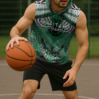 Aotearoa Iwi Ngai Tahu Personalised Sleeveless Hoodie Maori Kowhaiwhai Pattern LT19 - Polynesian Pride