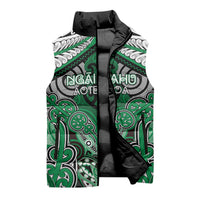 Aotearoa Iwi Ngai Tahu Personalised Sleeveless Puffer Jacket Maori Kowhaiwhai Pattern LT19 - Polynesian Pride