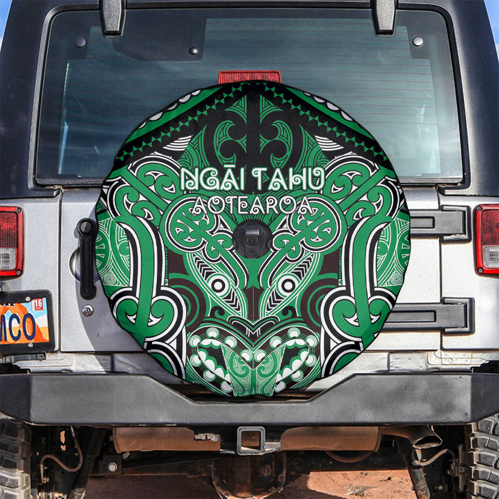 Aotearoa Iwi Ngai Tahu Spare Tire Cover Maori Kowhaiwhai Pattern LT19 Green - Polynesian Pride