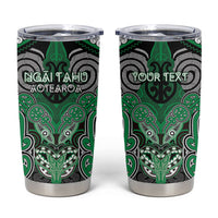 Aotearoa Iwi Ngai Tahu Personalised Tumbler Cup Maori Kowhaiwhai Pattern LT19 Green - Polynesian Pride