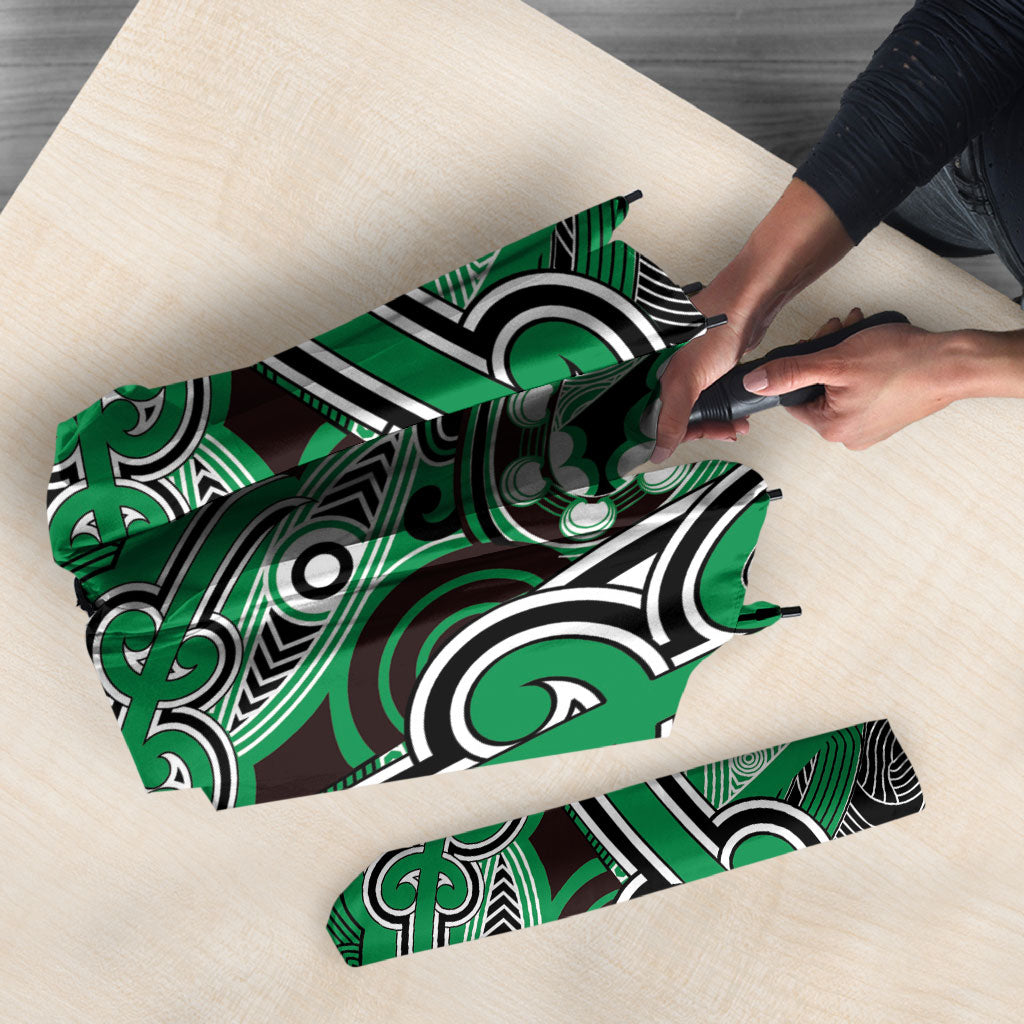Aotearoa Iwi Ngai Tahu Umbrella Maori Kowhaiwhai Pattern LT19 - Polynesian Pride