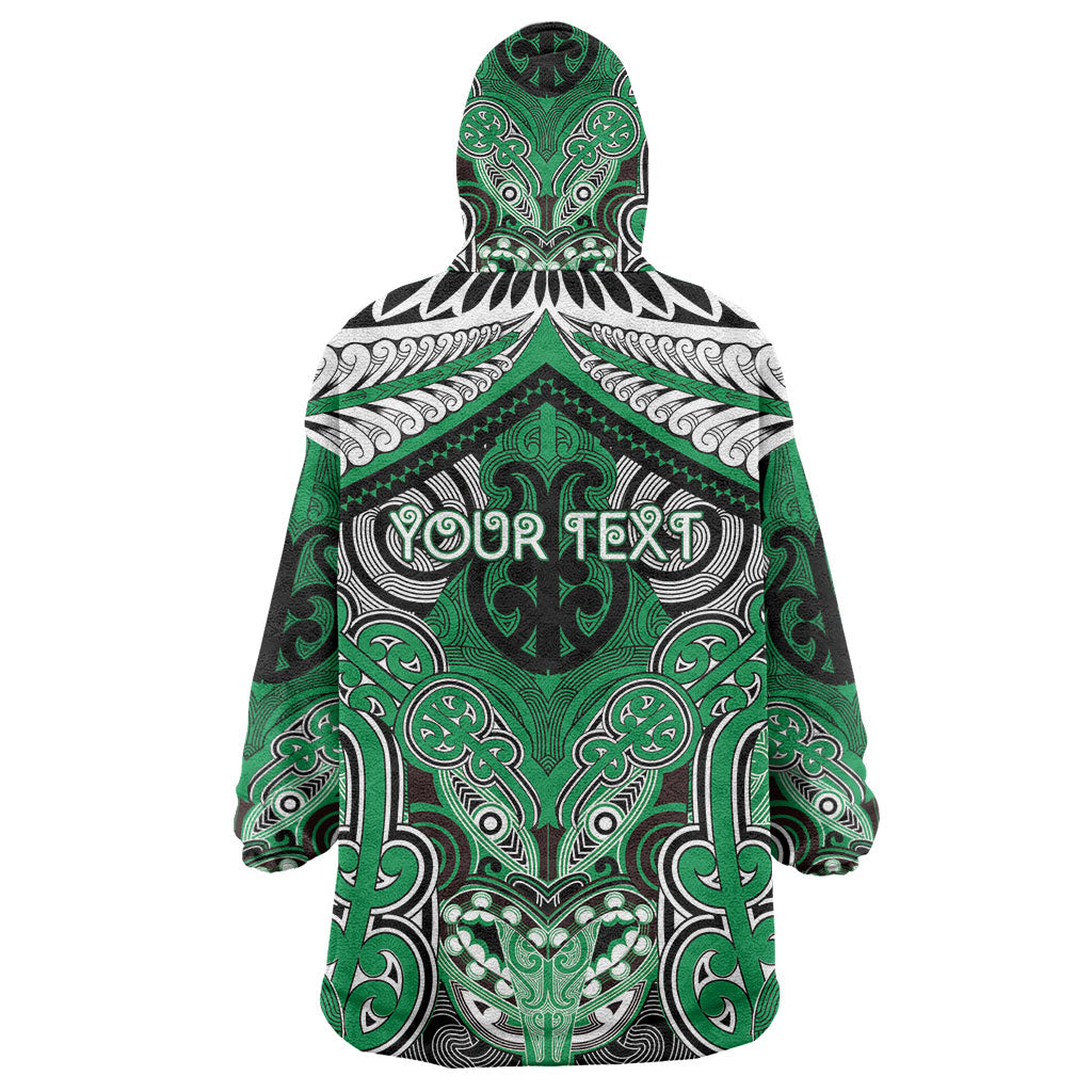 Aotearoa Iwi Ngai Tahu Personalised Wearable Blanket Hoodie Maori Kowhaiwhai Pattern LT19 - Polynesian Pride