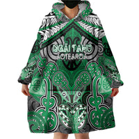 Aotearoa Iwi Ngai Tahu Personalised Wearable Blanket Hoodie Maori Kowhaiwhai Pattern LT19 - Polynesian Pride