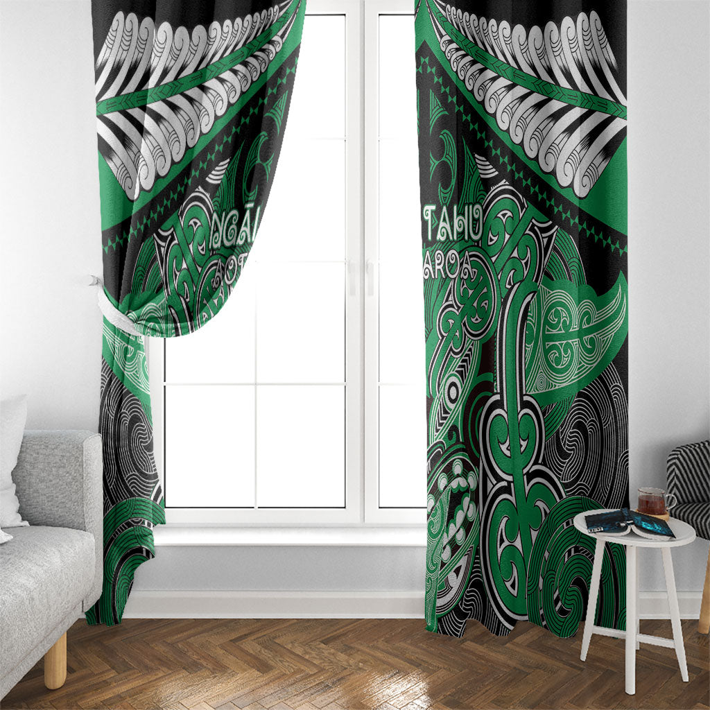 Aotearoa Iwi Ngai Tahu Window Curtain Maori Kowhaiwhai Pattern LT19 - Polynesian Pride