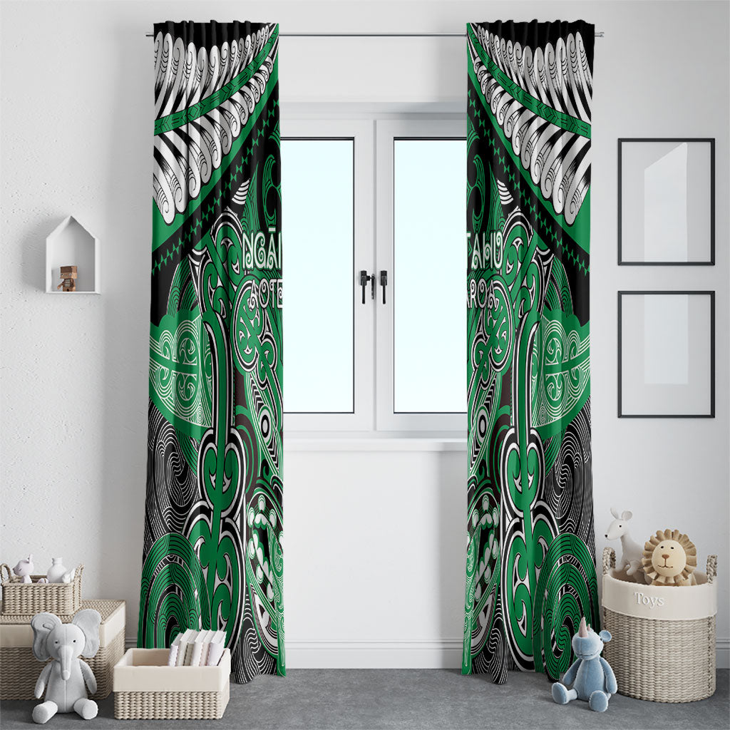 Aotearoa Iwi Ngai Tahu Window Curtain Maori Kowhaiwhai Pattern LT19 - Polynesian Pride