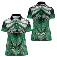 Aotearoa Iwi Ngai Tahu Personalised Women Polo Shirt Maori Kowhaiwhai Pattern LT19 - Polynesian Pride