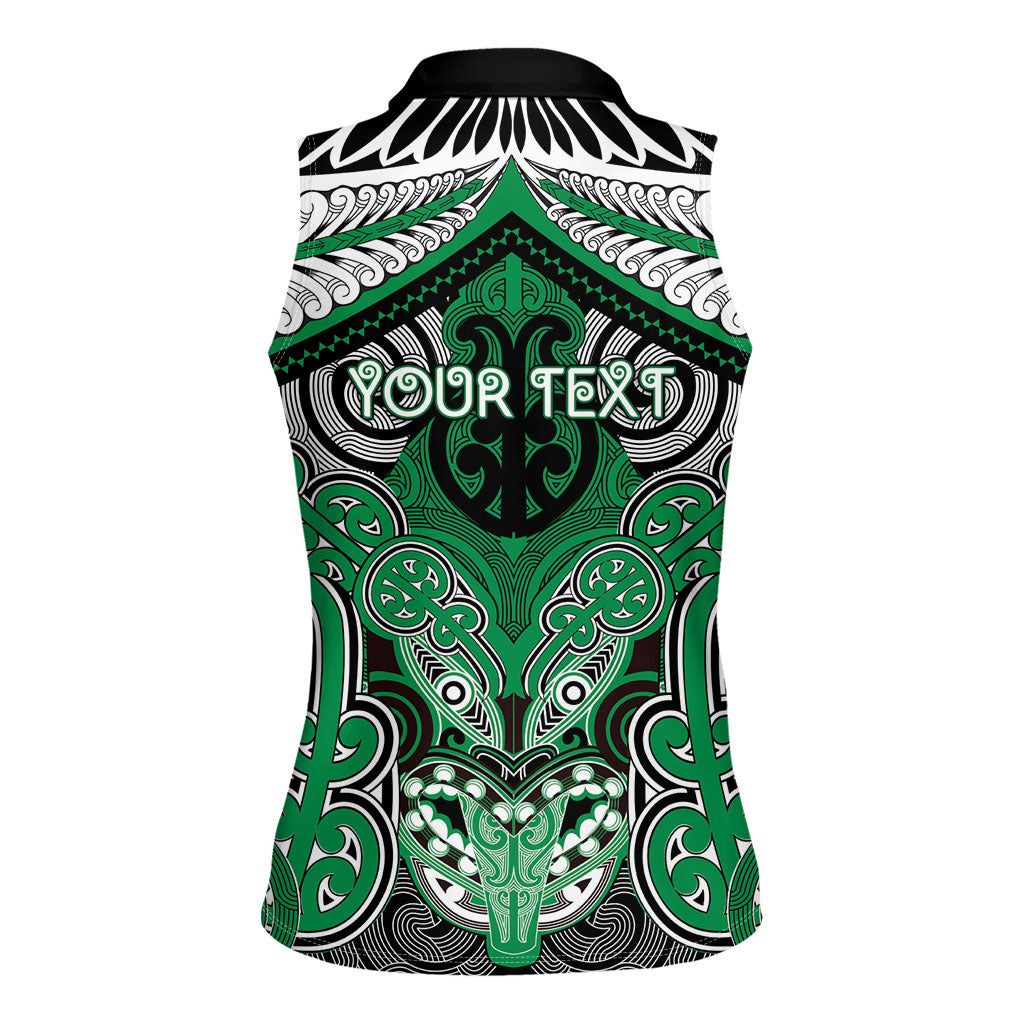 Aotearoa Iwi Ngai Tahu Personalised Women Sleeveless Polo Shirt Maori Kowhaiwhai Pattern LT19 - Polynesian Pride