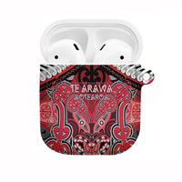 Aotearoa Iwi Te Arawa AirPods Case Maori Kowhaiwhai Pattern LT19 Red - Polynesian Pride
