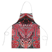 Aotearoa Iwi Te Arawa Apron Maori Kowhaiwhai Pattern LT19 Red - Polynesian Pride