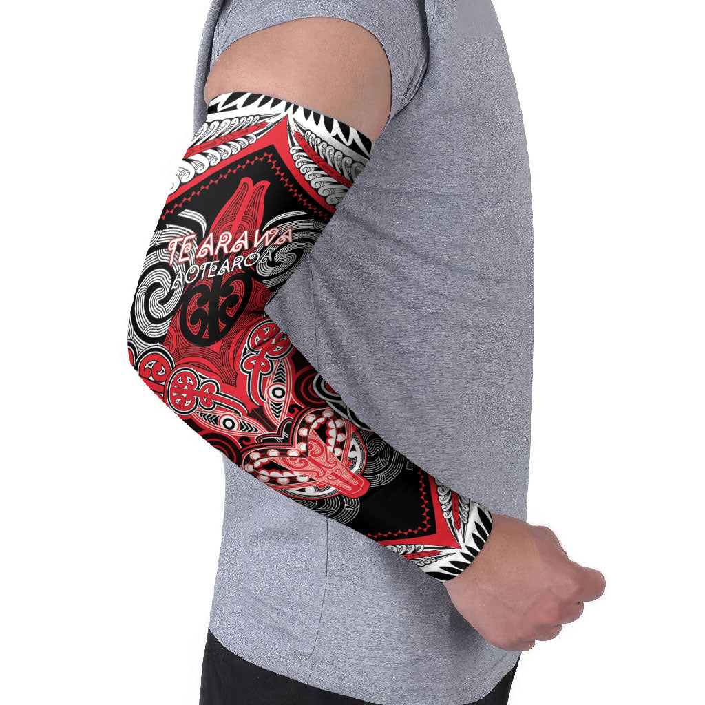 Aotearoa Iwi Te Arawa Personalised Arm Sleeves Maori Kowhaiwhai Pattern LT19 - Polynesian Pride