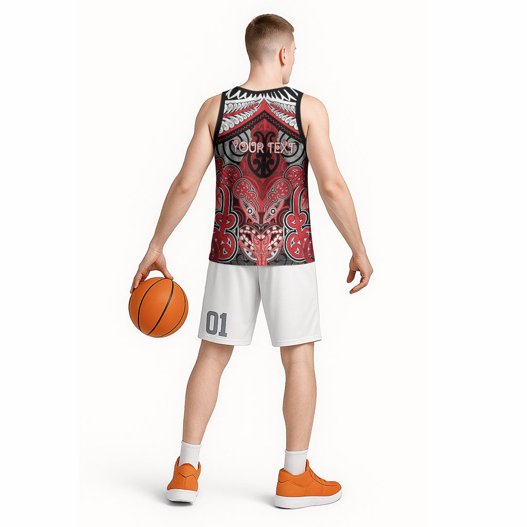 Aotearoa Iwi Te Arawa Personalised Basketball Jersey Maori Kowhaiwhai Pattern LT19 - Polynesian Pride