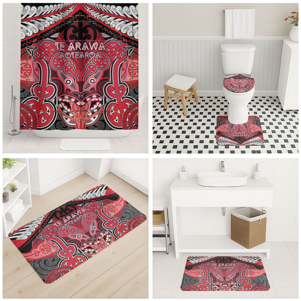 Aotearoa Iwi Te Arawa Bathroom Set Maori Kowhaiwhai Pattern LT19 - Polynesian Pride