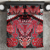 Aotearoa Iwi Te Arawa Bedding Set Maori Kowhaiwhai Pattern LT19 Red - Polynesian Pride