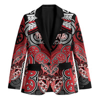 Aotearoa Iwi Te Arawa Personalised Blazer Maori Kowhaiwhai Pattern LT19 Unisex Red - Polynesian Pride