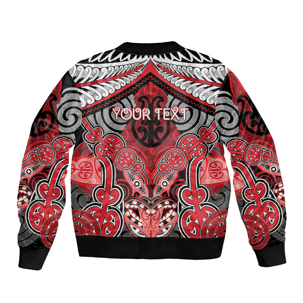 Aotearoa Iwi Te Arawa Personalised Bomber Jacket Maori Kowhaiwhai Pattern LT19 - Polynesian Pride