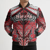 Aotearoa Iwi Te Arawa Personalised Bomber Puffer Jacket Maori Kowhaiwhai Pattern LT19 - Polynesian Pride