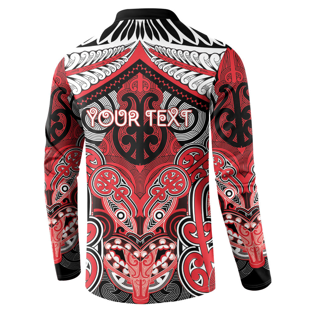 Aotearoa Iwi Te Arawa Personalised Button Sweatshirt Maori Kowhaiwhai Pattern LT19 - Polynesian Pride