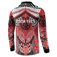 Aotearoa Iwi Te Arawa Personalised Button Sweatshirt Maori Kowhaiwhai Pattern LT19 - Polynesian Pride
