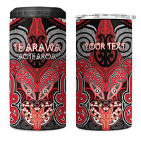 Aotearoa Iwi Te Arawa Personalised 4 in 1 Can Cooler Tumbler Maori Kowhaiwhai Pattern LT19 One Size: 16 oz Red - Polynesian Pride