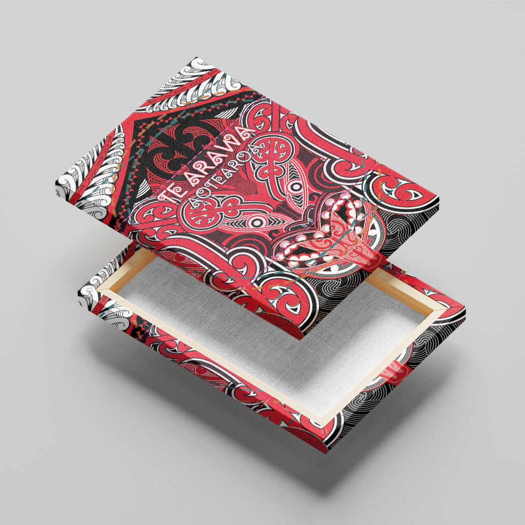 Aotearoa Iwi Te Arawa Canvas Wall Art Maori Kowhaiwhai Pattern LT19 - Polynesian Pride