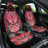 Aotearoa Iwi Te Arawa Car Seat Cover Maori Kowhaiwhai Pattern LT19 One Size Red - Polynesian Pride