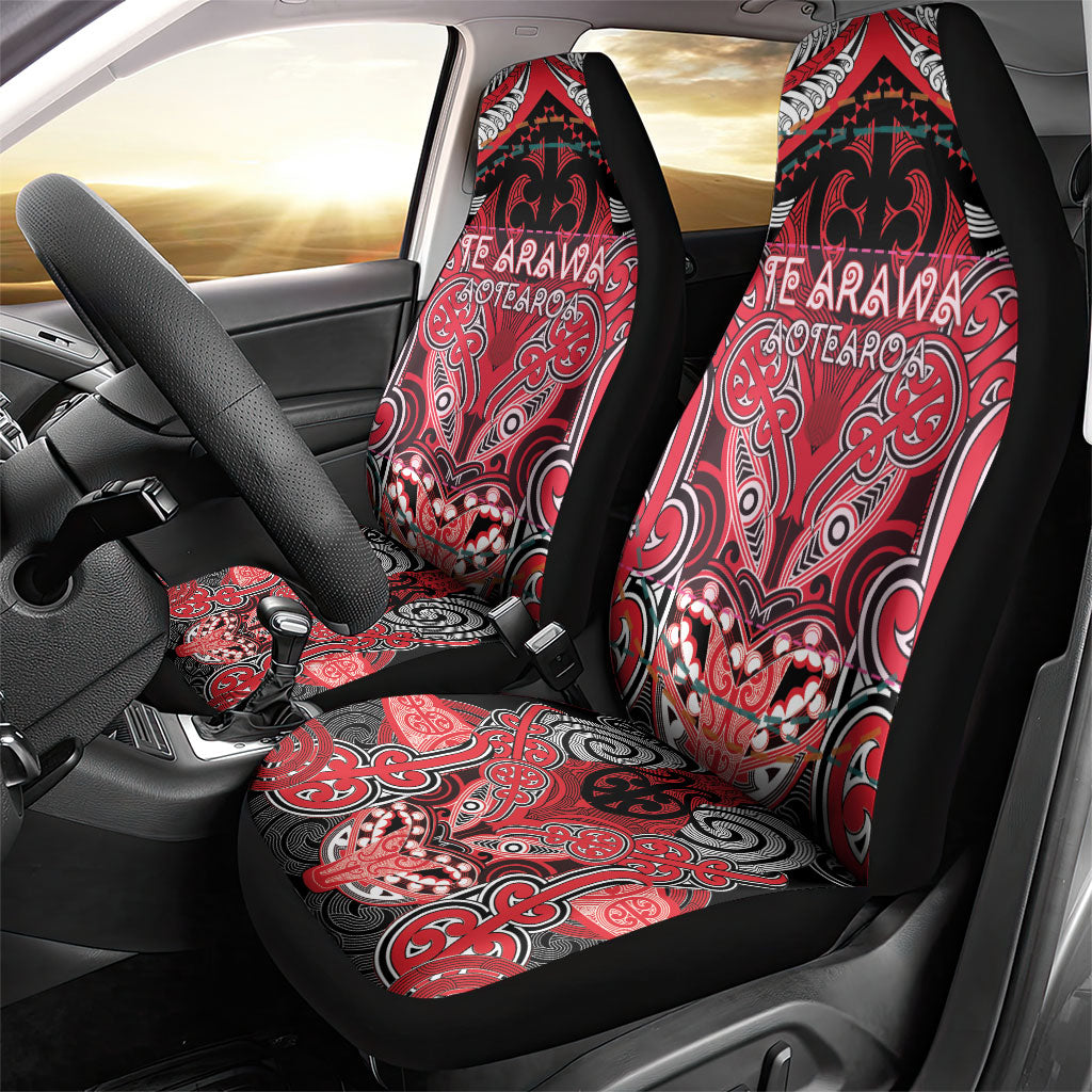 Aotearoa Iwi Te Arawa Car Seat Cover Maori Kowhaiwhai Pattern LT19 - Polynesian Pride
