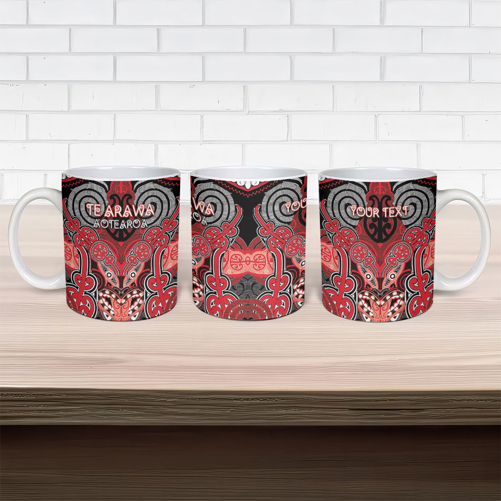 Aotearoa Iwi Te Arawa Personalised Ceramic Mug Maori Kowhaiwhai Pattern LT19 - Polynesian Pride
