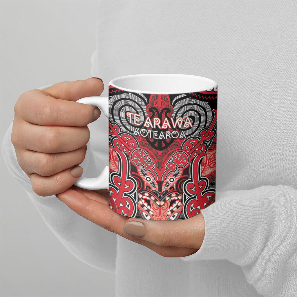Aotearoa Iwi Te Arawa Personalised Ceramic Mug Maori Kowhaiwhai Pattern LT19 - Polynesian Pride