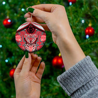 Aotearoa Iwi Te Arawa Personalised Ceramic Ornament Maori Kowhaiwhai Pattern LT19 - Polynesian Pride