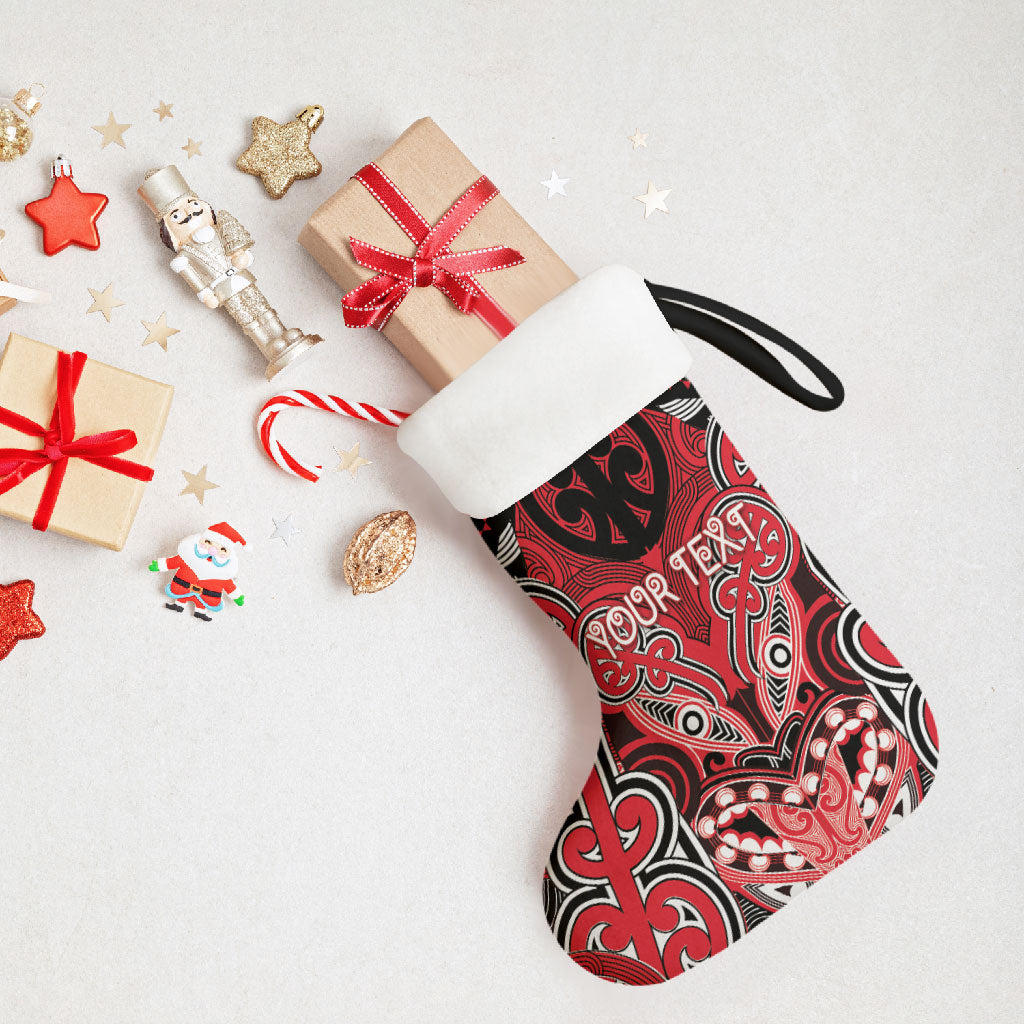 Aotearoa Iwi Te Arawa Personalised Christmas Stocking Maori Kowhaiwhai Pattern LT19 - Polynesian Pride