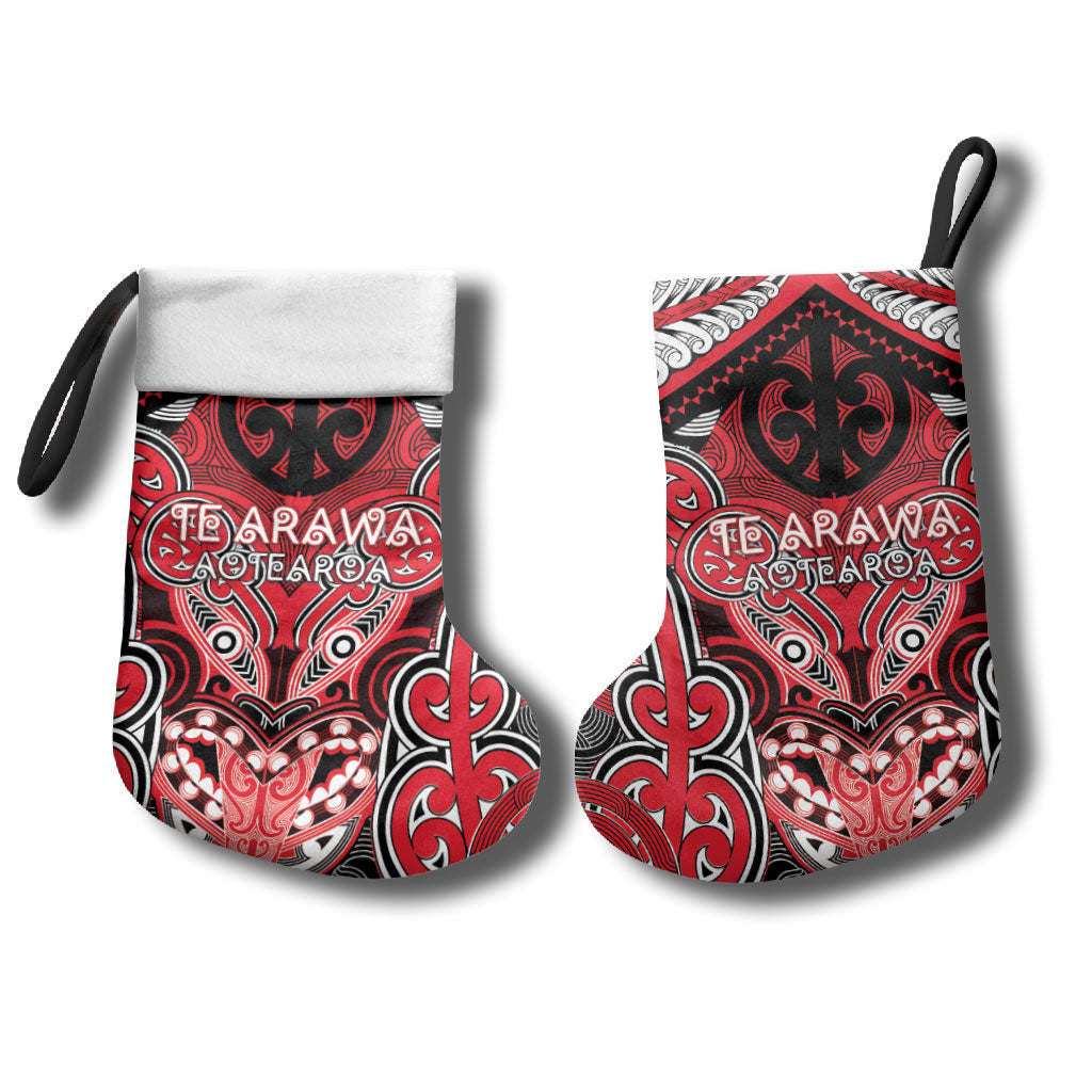 Aotearoa Iwi Te Arawa Personalised Christmas Stocking Maori Kowhaiwhai Pattern LT19 - Polynesian Pride