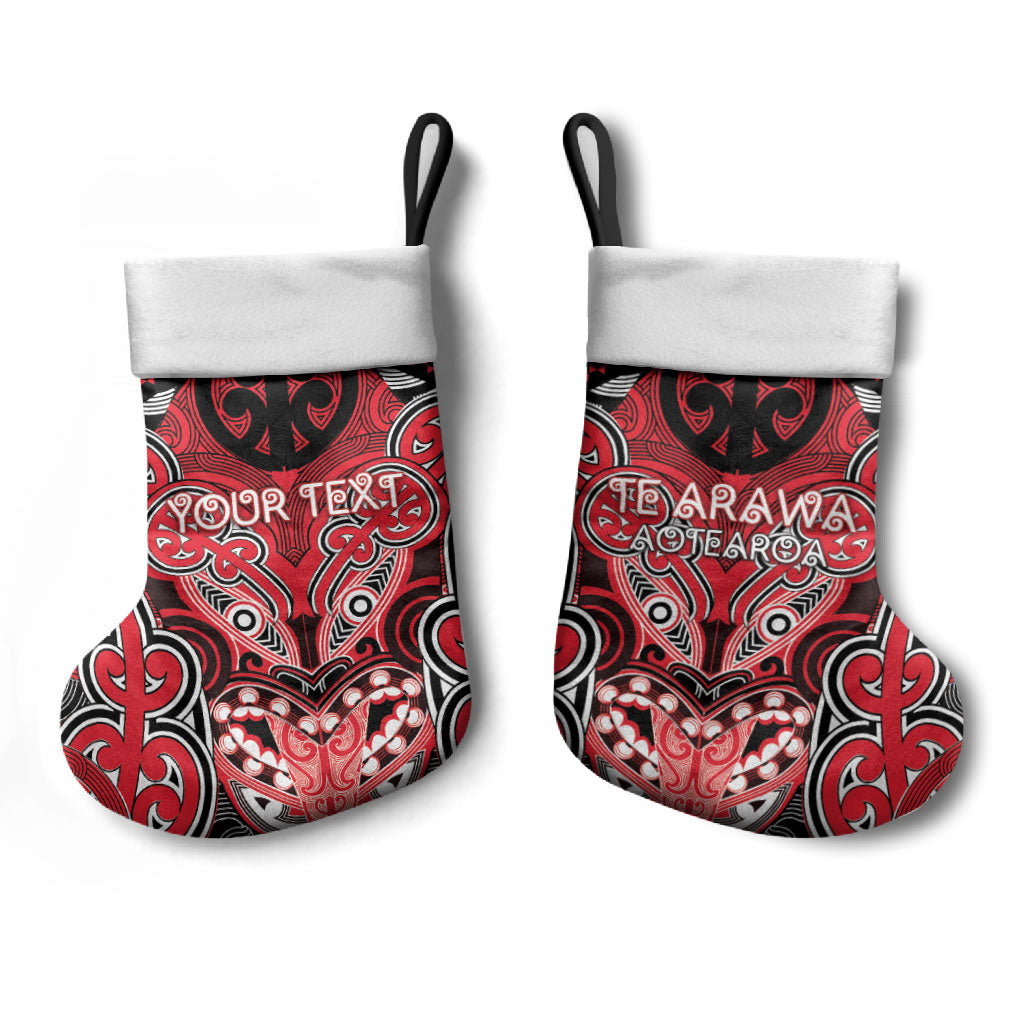Aotearoa Iwi Te Arawa Personalised Christmas Stocking Maori Kowhaiwhai Pattern LT19 - Polynesian Pride