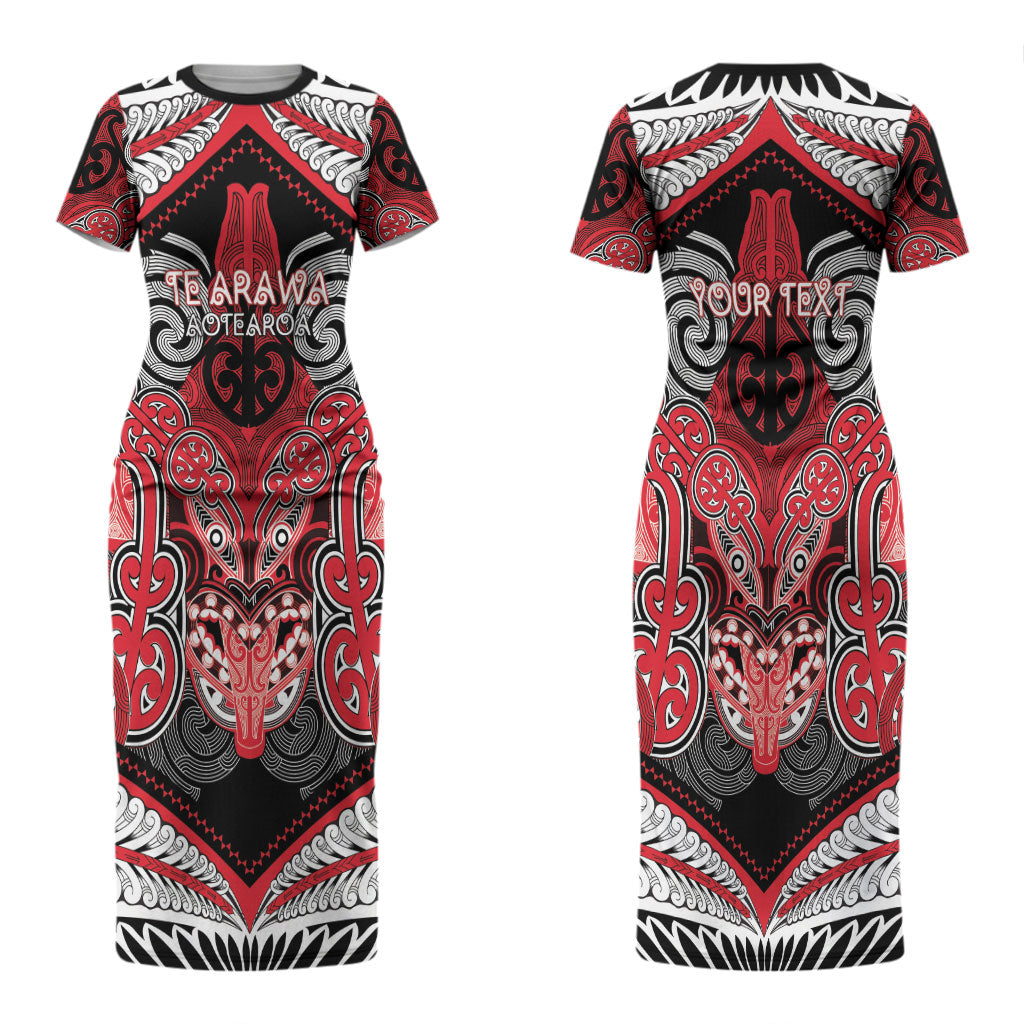 Aotearoa Iwi Te Arawa Personalised Couples Matching Short Sleeve Bodycon Dress and Long Sleeve Button Shirt Maori Kowhaiwhai Pattern LT19 - Polynesian Pride