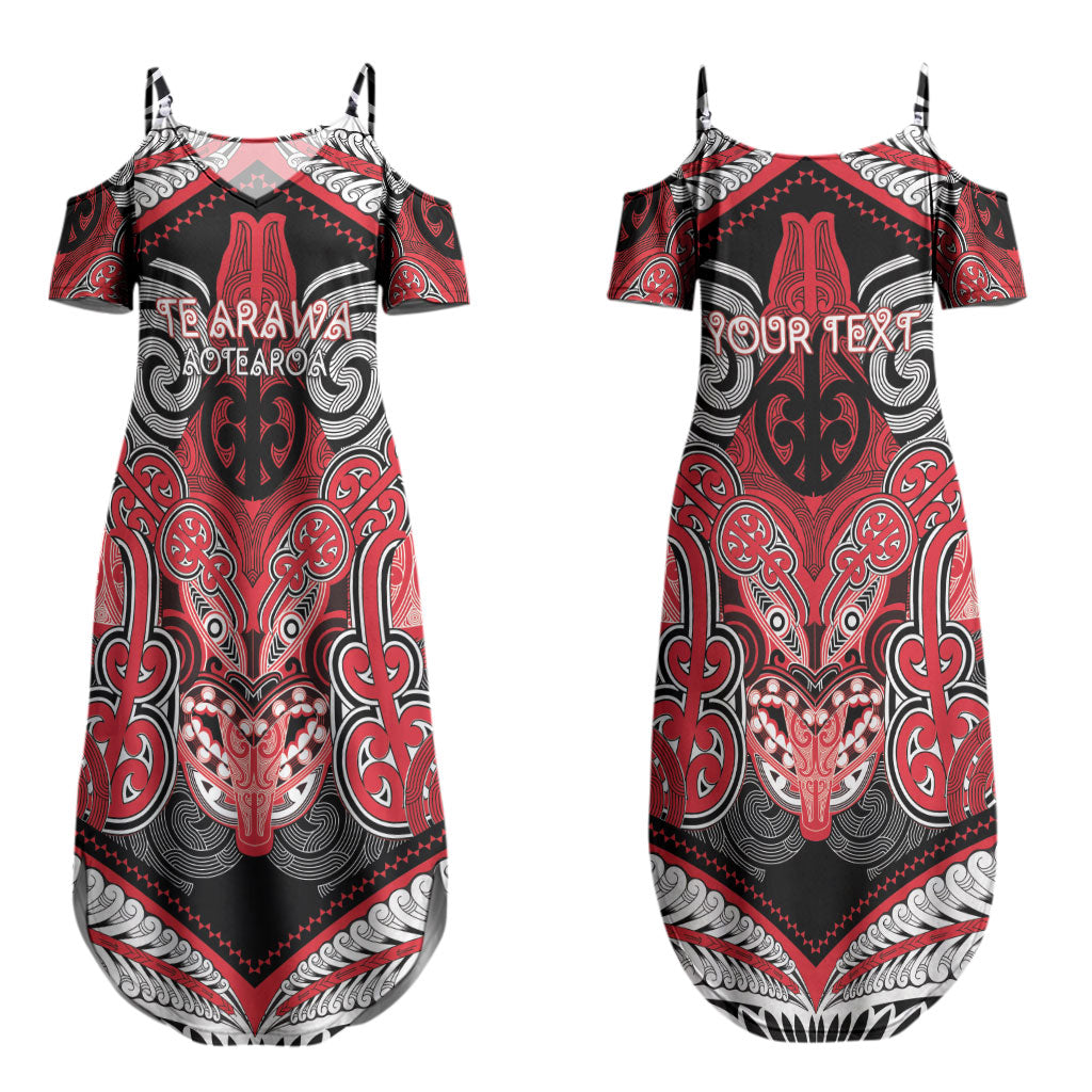 Aotearoa Iwi Te Arawa Personalised Couples Matching Summer Maxi Dress and Long Sleeve Button Shirt Maori Kowhaiwhai Pattern LT19 - Polynesian Pride