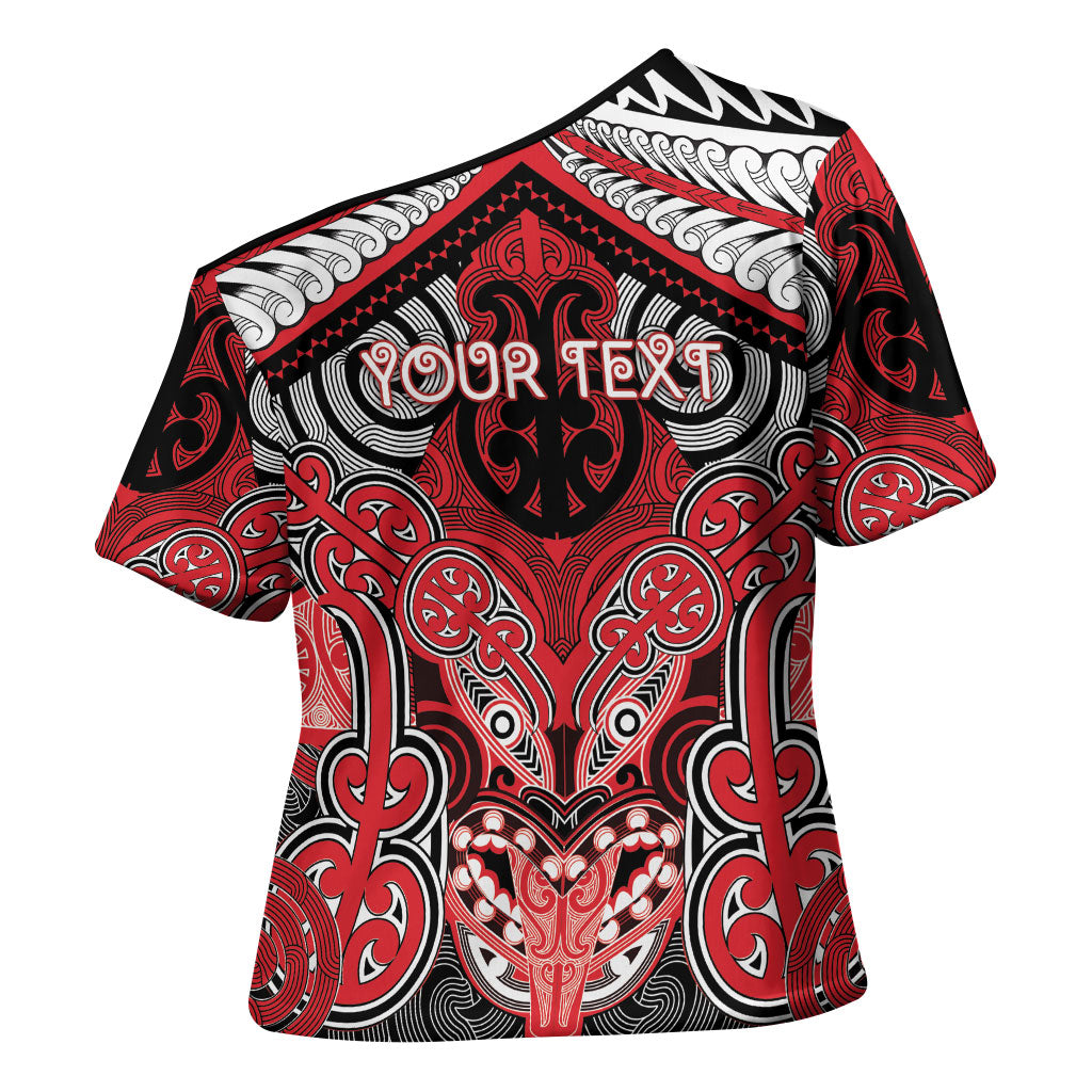 Aotearoa Iwi Te Arawa Personalised Cross Shoulder Shirt Maori Kowhaiwhai Pattern LT19 - Polynesian Pride