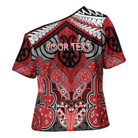 Aotearoa Iwi Te Arawa Personalised Cross Shoulder Shirt Maori Kowhaiwhai Pattern LT19 - Polynesian Pride