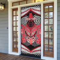 Aotearoa Iwi Te Arawa Personalised Door Cover Maori Kowhaiwhai Pattern LT19 - Polynesian Pride