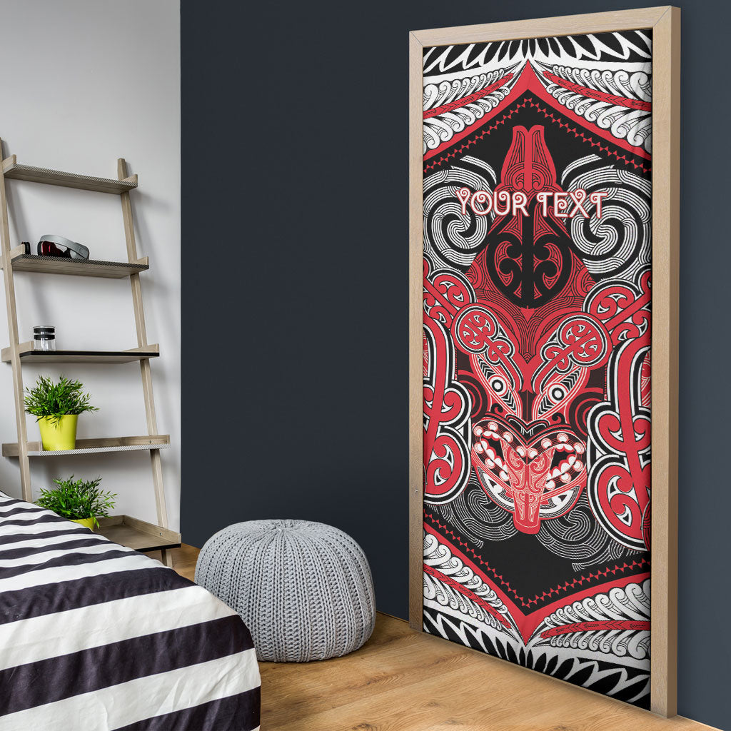 Aotearoa Iwi Te Arawa Personalised Door Cover Maori Kowhaiwhai Pattern LT19 - Polynesian Pride