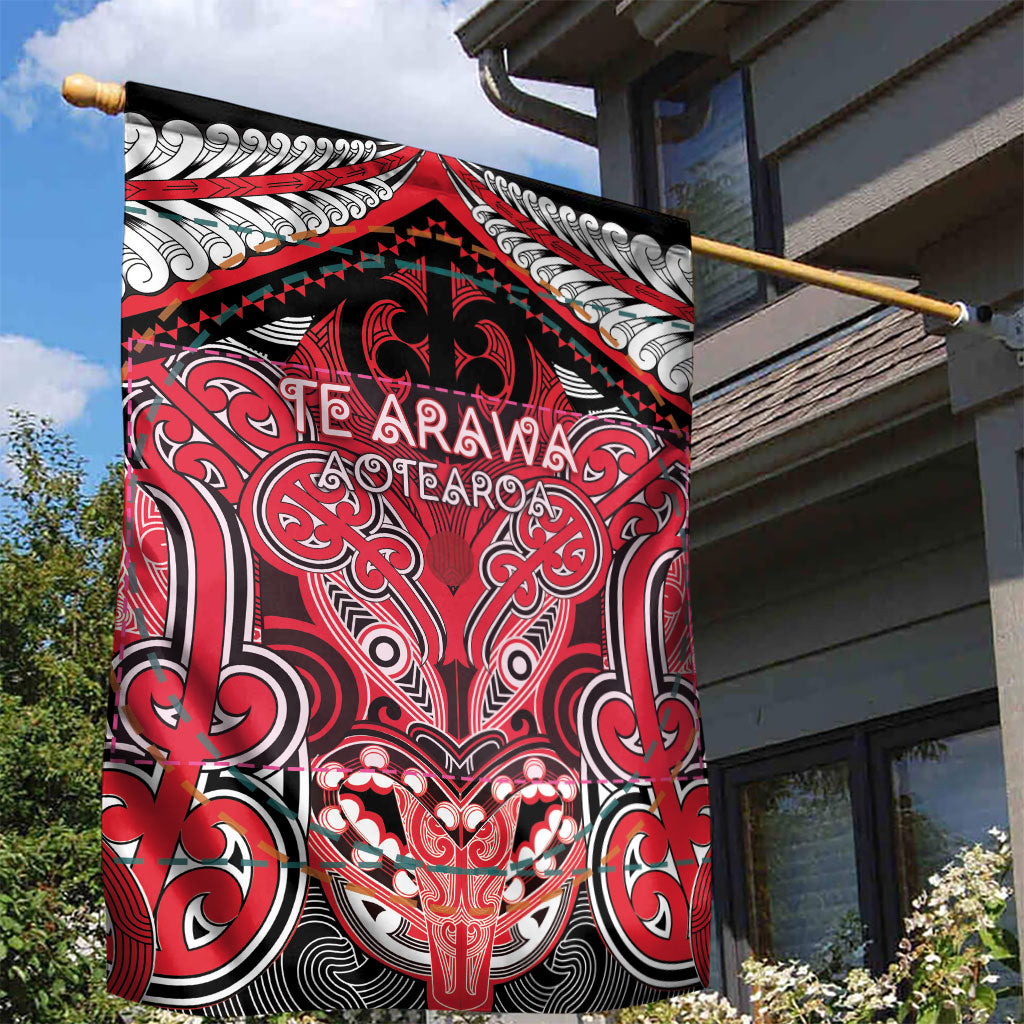 Aotearoa Iwi Te Arawa Garden Flag Maori Kowhaiwhai Pattern LT19 - Polynesian Pride