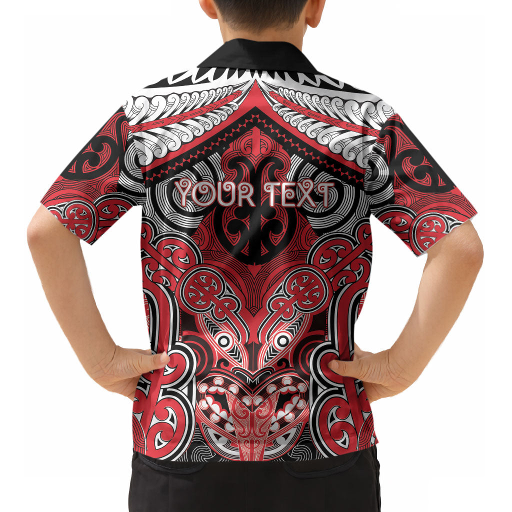 Aotearoa Iwi Te Arawa Personalised Kid Hawaiian Shirt Maori Kowhaiwhai Pattern LT19 - Polynesian Pride