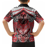Aotearoa Iwi Te Arawa Personalised Kid Hawaiian Shirt Maori Kowhaiwhai Pattern LT19 - Polynesian Pride
