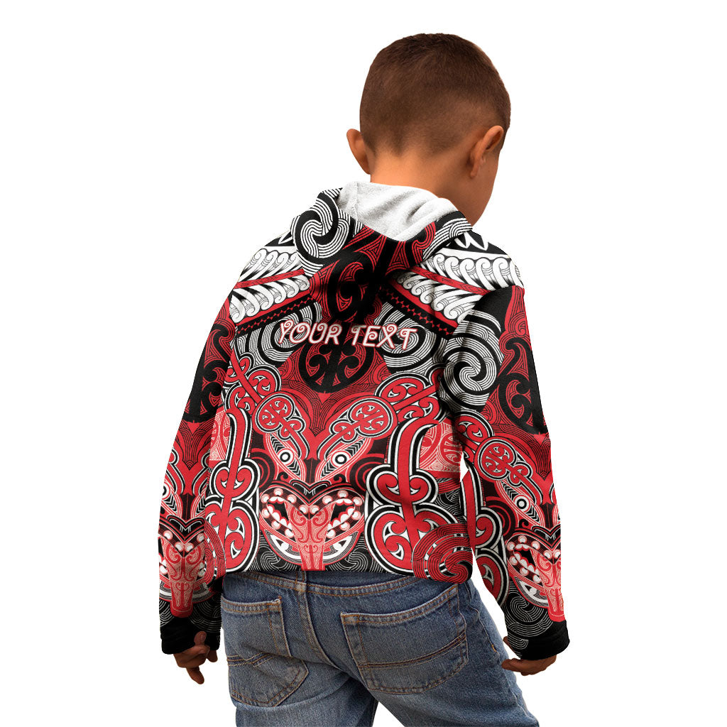 Aotearoa Iwi Te Arawa Personalised Kid Hoodie Maori Kowhaiwhai Pattern LT19 - Polynesian Pride